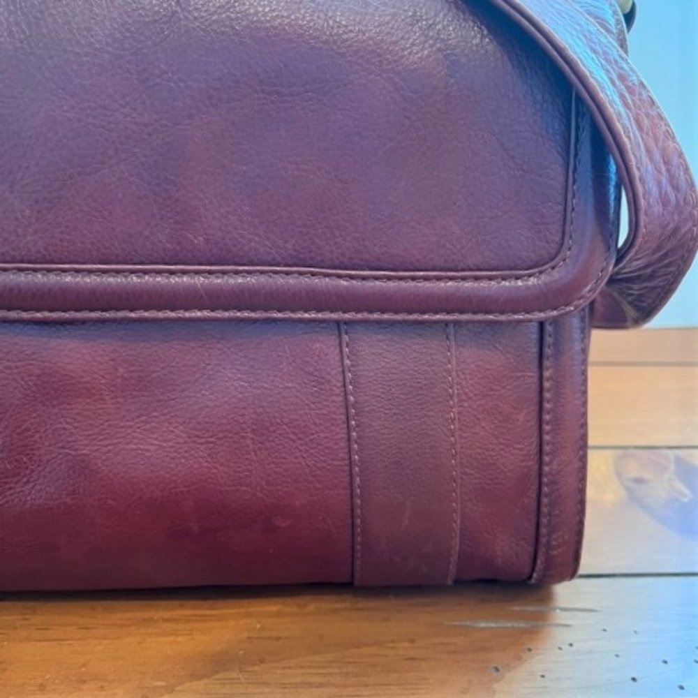 Derek Alexander Half Flap Crossbody Leather Handbag Gem